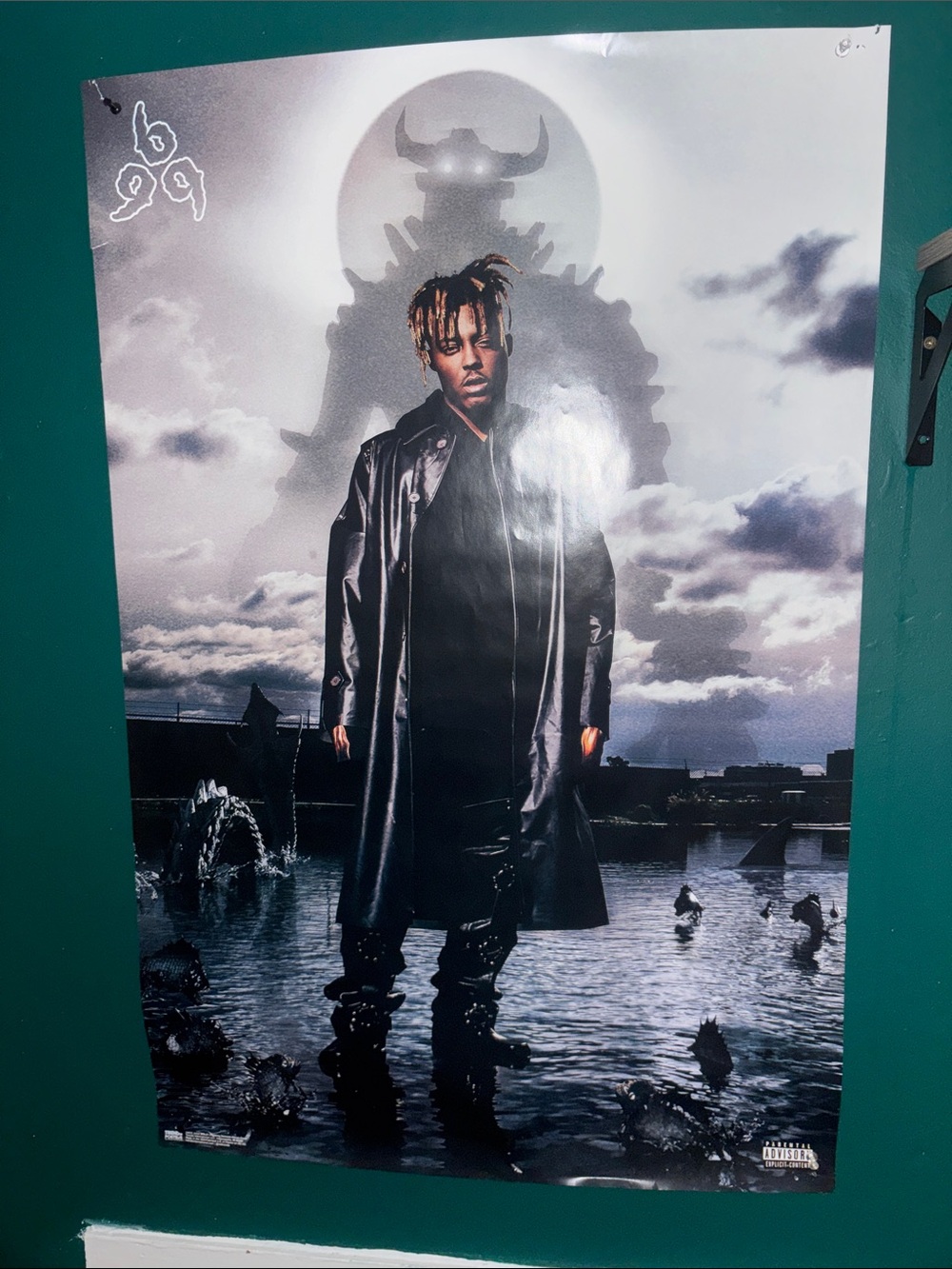 Dark Urban Portrait Art Poster - Black & Gray